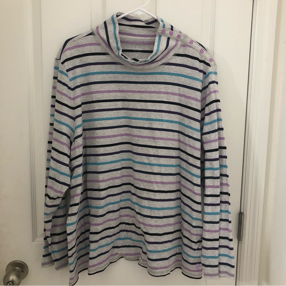 NWT. T by Talbots mock turtleneck shirt. Size 3x.